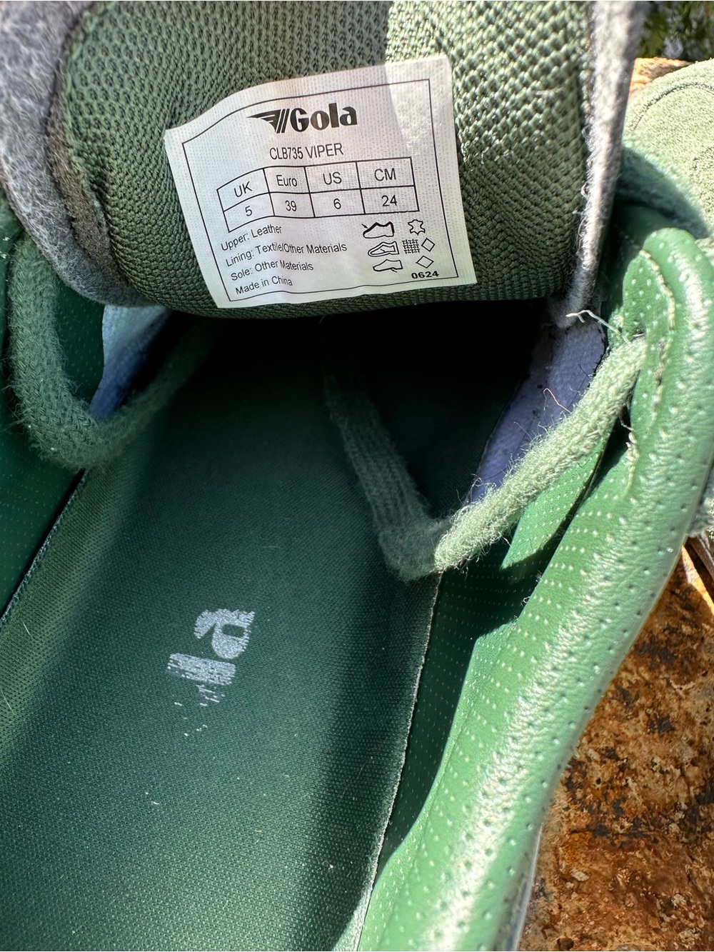 Gola Evergreen & White Suede Classic Viper - Picture 5 of 6